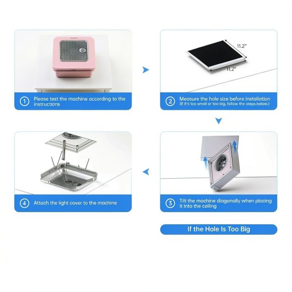 Bathroom Exhaust Fan with Bluetooth Speaker, 230 CFM 1.0 Sone Bathroom Exhaust Fan with Light, 3 Dynamic Light, 7 LED Color, 3 Color Temperatures, Nightlight,Remote, Easy Install (White)-2