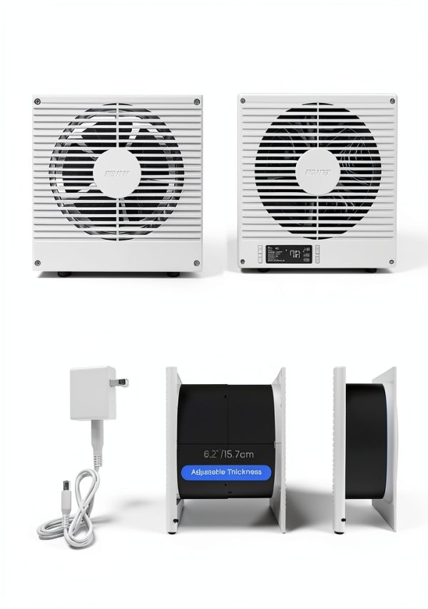 8" Room to Room Ventilation Fan KOVIET Reversible Exhaust with Remote-7