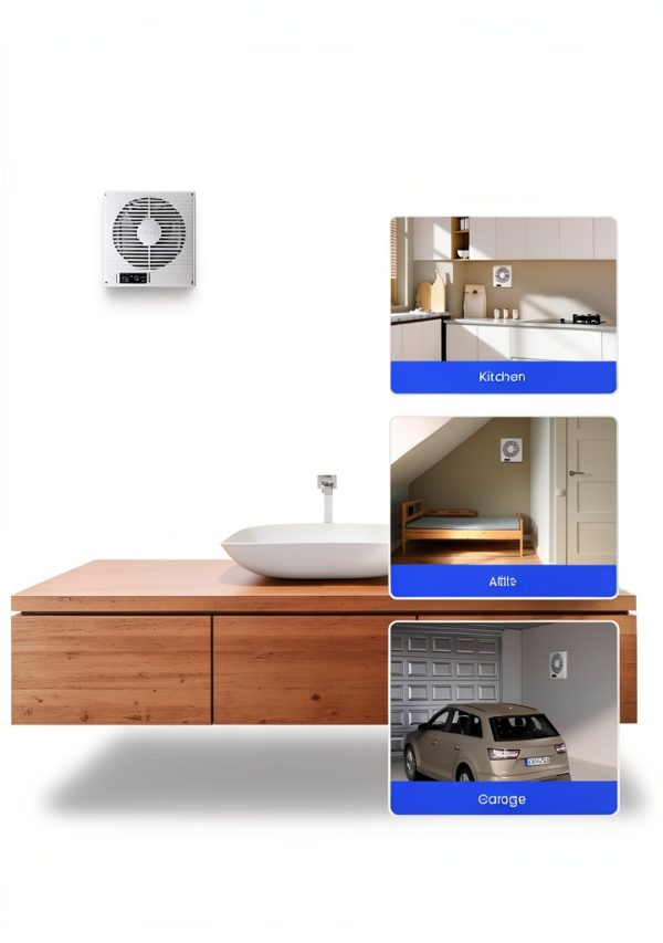 8" Room to Room Ventilation Fan KOVIET Reversible Exhaust with Remote-6