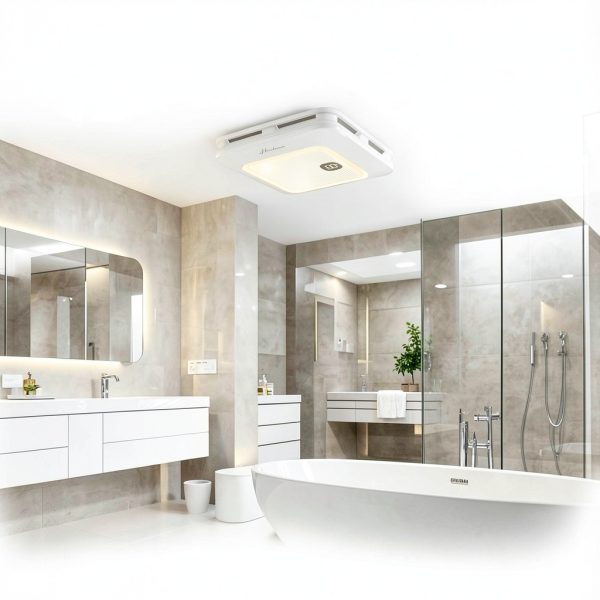 Bathroom Exhaust Fan with Bluetooth Speaker, 230 CFM 1.0 Sone Bathroom Exhaust Fan with Light, 3 Dynamic Light, 7 LED Color, 3 Color Temperatures, Nightlight,Remote, Easy Install (White)-5