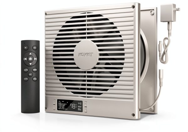 8" Room to Room Ventilation Fan KOVIET Reversible Exhaust with Remote-0