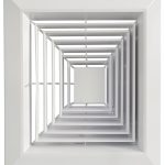 1-Piece (9"x9"Inches) Bathroom Exhaust Fan Cover with Spring, Square Ceiling or Wall Mounted Exhaust Fan, Ceiling Fan, Grille, Air Diffuser, Diverter Ventilation Hood, Replacement Accessories-0