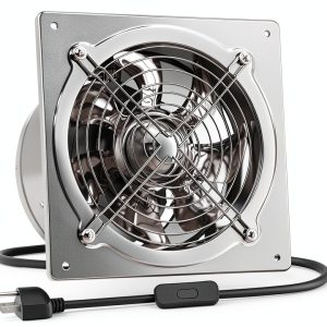 HG Power 8 Inch Kitchen Exhaust Fan, 576CFM Metal Attic Fan with-0